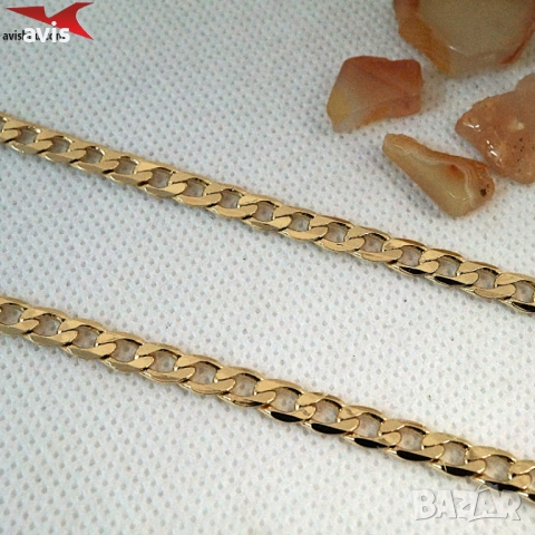 Синджир с 14К златно покритие 254567, снимка 2 - Колиета, медальони, синджири - 52971910