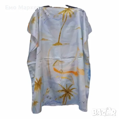 Лятна плажна туника от коприна, с артистични и морски десени, снимка 10 - Туники - 49910088