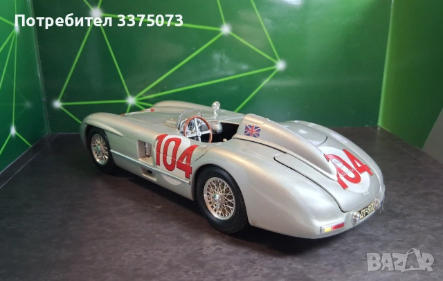  MERCEDES 300 SLR 1:18 Maisto , снимка 4 - Колекции - 54282693