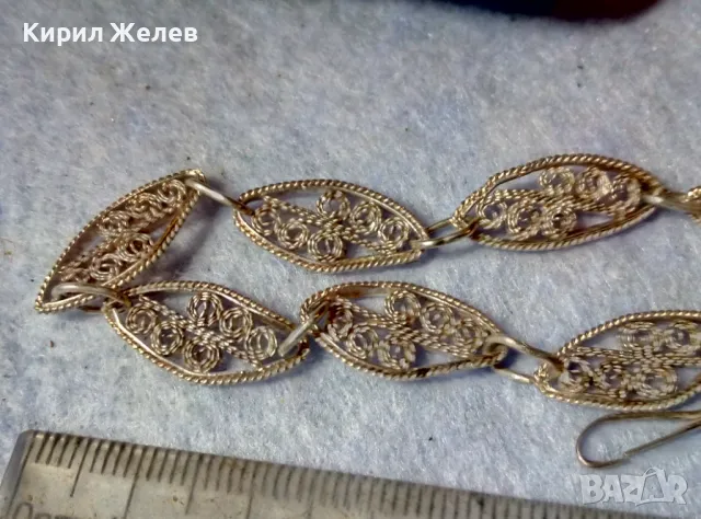 СТАРИННА ФИЛИГРАННА СРЕБЪРНА ГРИВНА СРЕБРО ВИСОКА ПРОБА РЪЧНА МАЙСТОРСКА ФИНА ИЗРАБОТКА 49299, снимка 7 - Антикварни и старинни предмети - 48467990