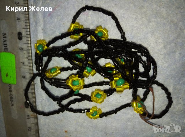 НЕЖНА МЪНИСТЕНА ФЛОРАЛНА ОГЪРЛИЦА КОЛИЕ РЪЧНА ФЕШЪН АРТ ИЗРАБОТКА 26566, снимка 4 - Колиета, медальони, синджири - 42082363