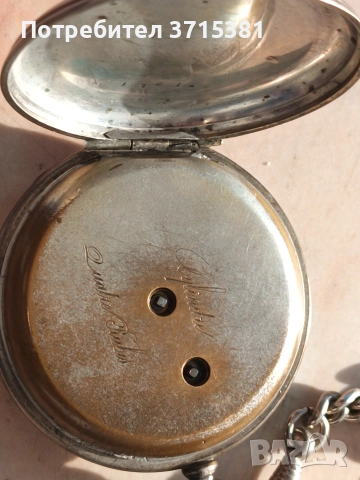 Сребърен джобен часовник , снимка 4 - Джобни - 52971156