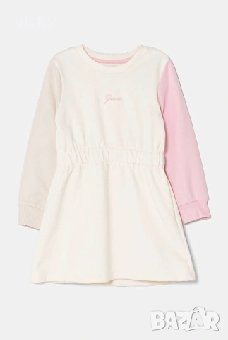 Детска памучна рокля Guess, размер 105-112см , снимка 1 - Детски рокли и поли - 53156894