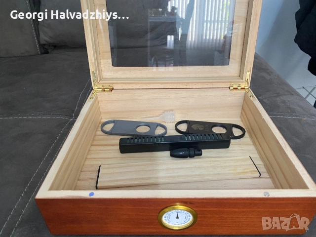 Хумидор със стъклен капак за пури, снимка 3 - Колекции - 54224814