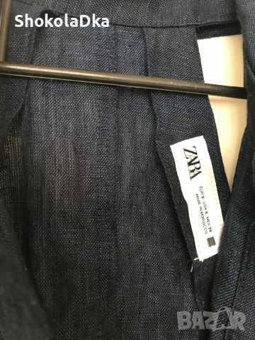 Нова рокля Zara 100 % лен размер S, снимка 5 - Рокли - 54355165