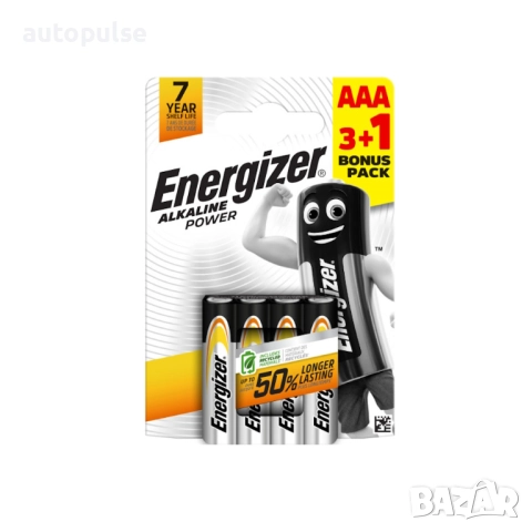 Батерии Energizer Alkaline Power AAA 3+1 бр.