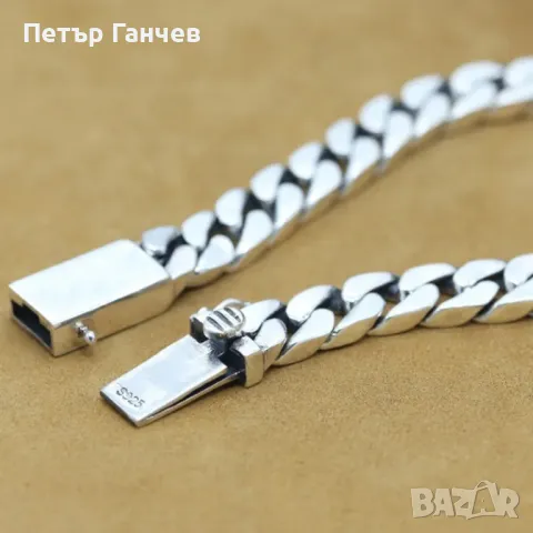 Сребърна гривна реално сребро, снимка 5 - Гривни - 47766428