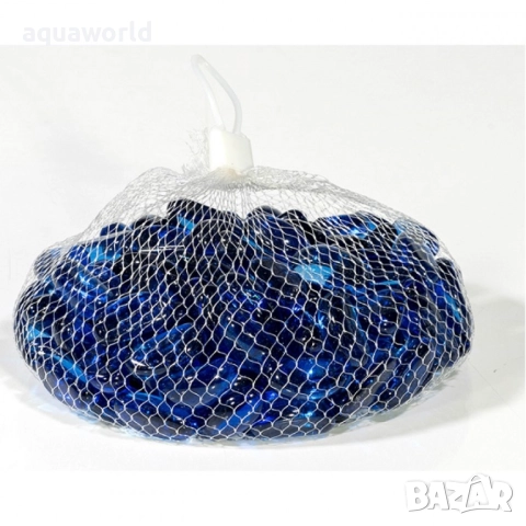 "ПРОМОЦИЯ" Стъклени камъчета сини, снимка 3 - Оборудване за аквариуми - 52413407