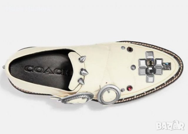 Coach Western Creeper дизайнерски кожени обувки с шипове номер 39- 40, снимка 9 - Дамски елегантни обувки - 40240618