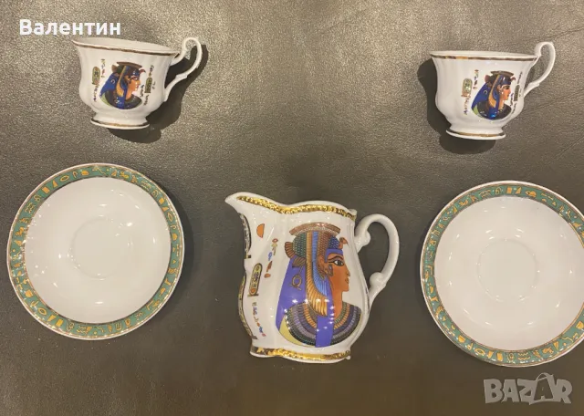 Сервиз за кафе за 2 човека. Египетска тема., снимка 2 - Сервизи - 47507756