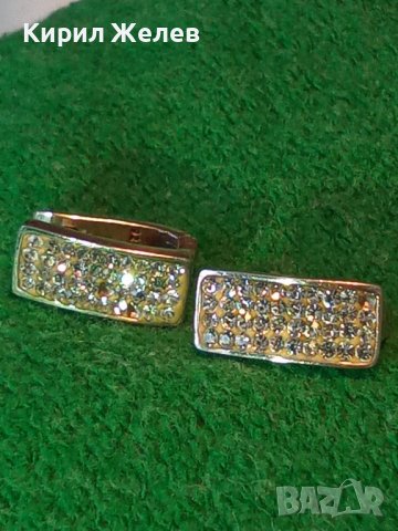 ВЕЛИКОЛЕПНИ СРЕБЪРНИ СКЪПОЦЕННИ ОБЕЦИ СРЕБРО 925 с БЯЛА ПОЗЛАТА АНГЛИЙСКИ Тип ЗАКОПЧАВАНЕ 37452, снимка 6 - Обеци - 40532591