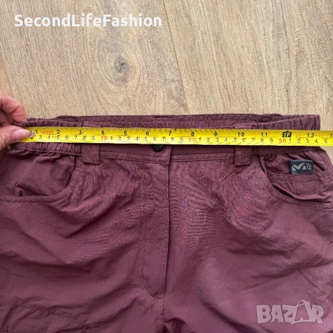 Дамски 3/4 панталон Millet бургунди червено размер S, снимка 4 - Панталони - 53940827