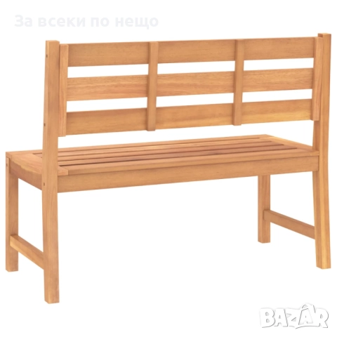 Градинска пейка, 114 см, тик масив Код P1127, снимка 2 - Градински мебели, декорация  - 51697382