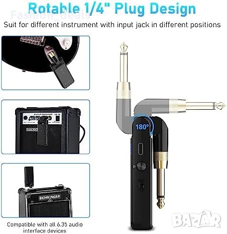 Нов Безжичен китарен предавател и приемник за електрическа китара , снимка 5 - Други музикални жанрове - 42459578
