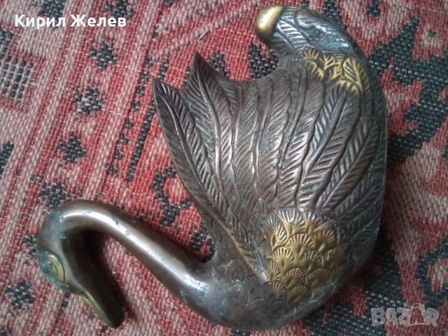 Лебед стар бронзов 33957, снимка 1 - Колекции - 38951078