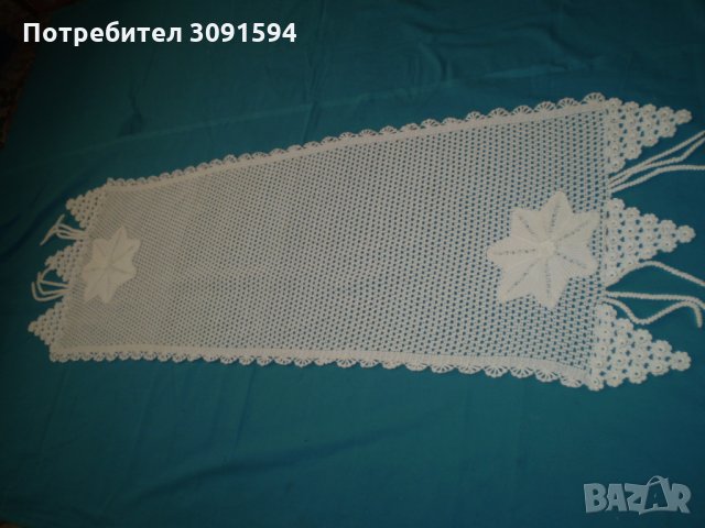 Винтидж Плетена На Една Кука Бяла Покривка -тишлаифер, снимка 8 - Покривки за маси - 35561317