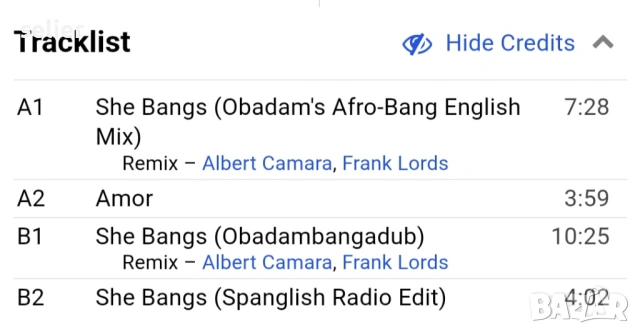 Ricky Martin ‎– She Bangs Maxi Single 12 Издание 🇩🇪 GERMANY 2000г Състояние на винила:NEAR MINT,пе, снимка 3 - Грамофонни плочи - 54215476