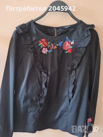 Дамска черна риза MOHITO colektion, снимка 7 - Ризи - 50296667