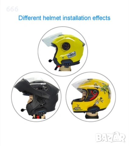 Bluetooth слушалка за мотоциклет Cozevdnt с Bluetooth, функция за автоматичен отговор, дизайн с голя, снимка 2 - Друга електроника - 53205068