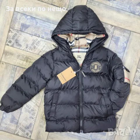 Детско зимно яке със силиконов пълнеж и бродирано лого Burberry - 4 цвята Код Happy Kids_A15, снимка 2 - Детски комплекти - 47974949