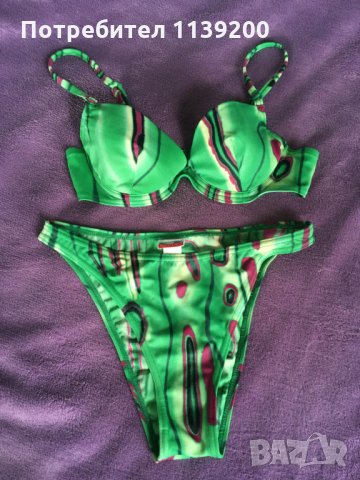 Бански S М 70-75В Agua Loca HM зелен Glück син Morgan розов две части, снимка 5 - Бански костюми - 29938693