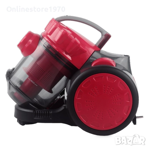 Прахосмукачка без торба SAPIR SP 1001 AM, 700W, Циклон, Енергиен клас А, Приставки, Червена, черно, снимка 2 - Прахосмукачки - 52268270