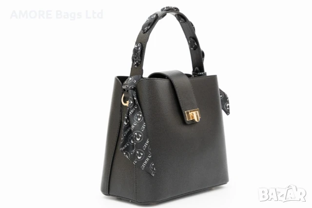 Класическа дамска чанта AMORE Isabella - Black, снимка 3 - Чанти - 50657264