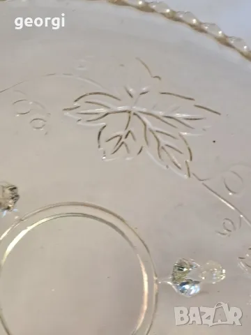 ретро стъклена купа,  фруктиера 22/2, снимка 3 - Аксесоари за кухня - 49180836