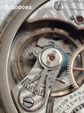 Илинойс-Рядък джобен часовник с покритие от 14 к злато.16s 21J Illinois Bunn Special 60 Hour. , снимка 10 - Антикварни и старинни предмети - 53382034