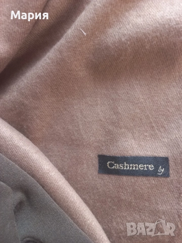 Шал от кашмир и ръкавици в кафяво, снимка 2 - Шалове - 52930849