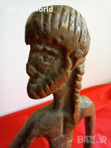 Стара Бронзова Статуетка Бог ПОСЕЙДОН, снимка 2 - Антикварни и старинни предмети - 51844390