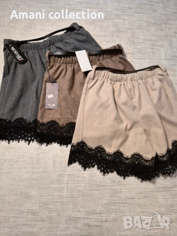 Къси панталонки с вълна и дантела, снимка 7 - Къси панталони и бермуди - 52419362