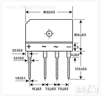 Изправителен мост по "схема Грец" 50A, 1000V, снимка 2 - Друга електроника - 35191056