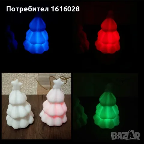 Светещи лампи Коледни елхички.