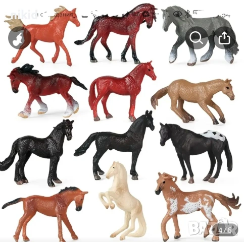 12 коне кончета кон малки пластмасови фигурки за украса торта и ирга играчки, снимка 2 - Фигурки - 53991200