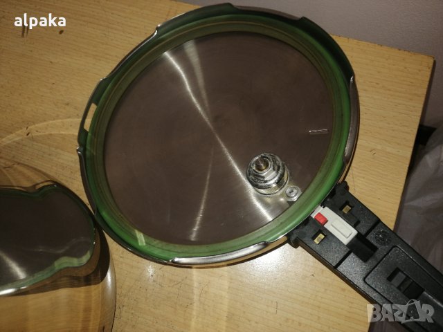 Продавам испанска маркова тенджера под налягане, алпака, Fagor 6литра , снимка 4 - Съдове за готвене - 25445048