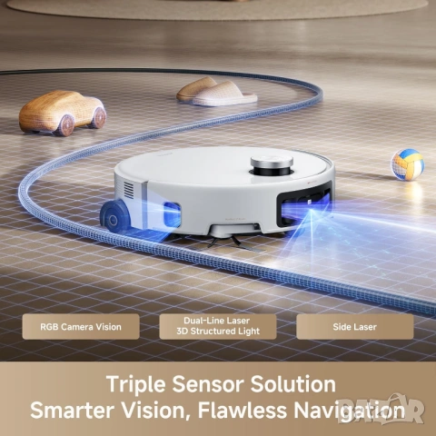 Робот Прахосмукачка + Станция MOVA Z60 Ultra Roller 26 000 Pa, HydroForce Wash, Самоизпразване, Flex, снимка 2 - Прахосмукачки - 54171815