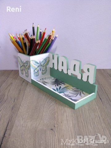 Дървен моливник за момиче., снимка 13 - Други - 39736144