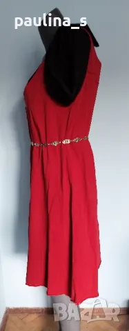 Лот / Комплект от Червен сукман, маркова блуза и колан, снимка 4 - Сукмани - 48039670