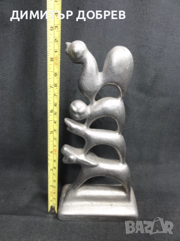 СТАРА РЕТРО МЕТАЛНА СТАТУЕТКА БРЕМЕНСКИТЕ МУЗИКАНТИ , снимка 5 - Антикварни и старинни предмети - 52329754