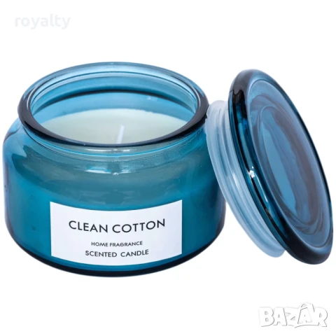 Ароматна свещ в буркан, 4 аромата Ароматна свещ  от натурален минерален восък, обогатен с чисти етер