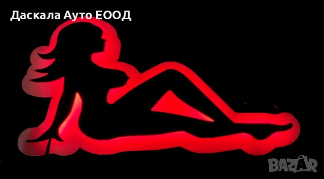 3D интериорна LED ЛЕД табела WOMAN LADY ЖЕНА 24V, червена, МАТ, 59х32 см.