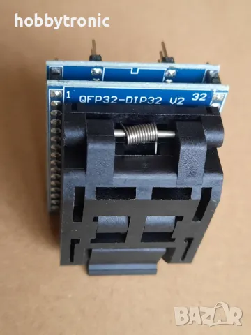 Преходник TQFP32-DIP32 ZIF, снимка 2 - Друга електроника - 47987831