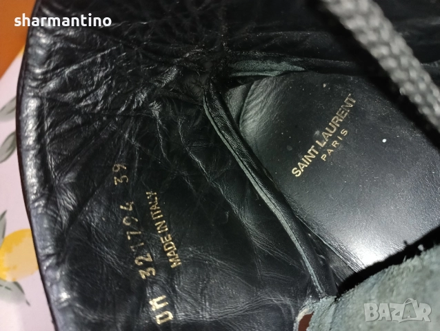 Saint Laurent Paris кожени N 39 - 82 лв, снимка 11 - Кецове - 52012694