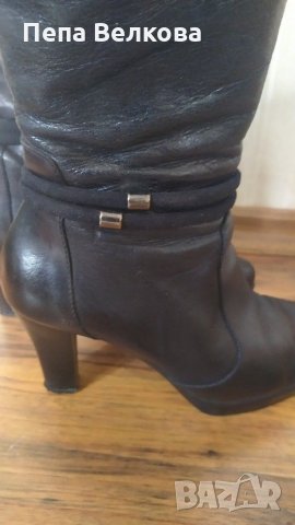 Естествена кожа елегантни ботуши, снимка 2 - Дамски ботуши - 30453146