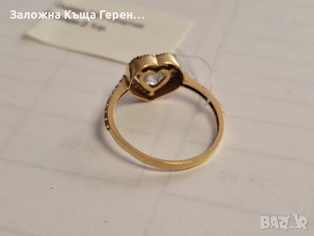 Дамски златен пръстен 2,10гр., снимка 3 - Пръстени - 56258630