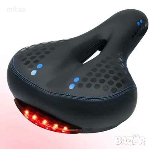 Универсална гелова седалка за колело / велосипед с LED светлина, снимка 2 - Части за велосипеди - 44247100