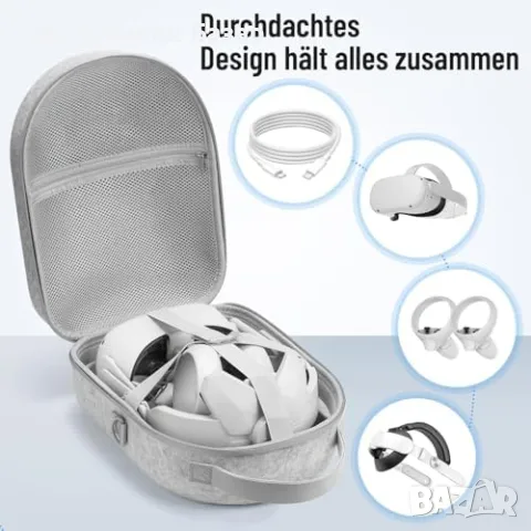 Нов Калъф за Quest 2 VR слушалки и контролери - твърд и преносим кейс, снимка 2 - Друга електроника - 48718165