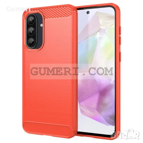 Samsung Galaxy A56 - Противоударен Силиконов Гръб - Карбон , снимка 2 - Калъфи, кейсове - 50043368