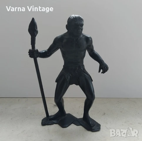 Войници. Неандерталец с копие. мащаб 150 мм (ДЗИ) СССР., снимка 7 - Колекции - 51416588